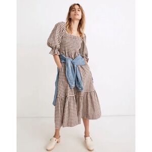 lucie puff sleeve midi dress Madewell Lucie Puff Sleeve Midi Dress